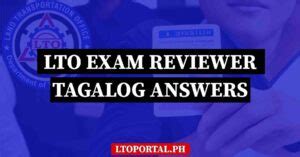 portal.lto.gov.ph exam tagalog|100 Questions + Answers: LTO Exam Reviewer (TAGALOG) .